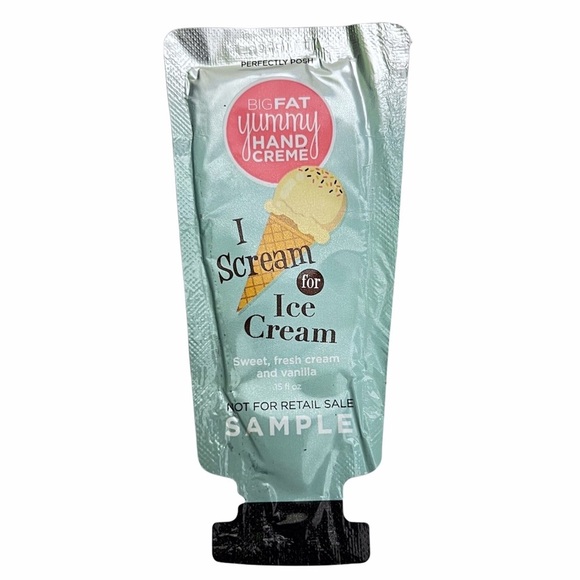 PERFECTLY POSH Big Fat Yummy Hand Creme I Scream for Ice Cream 12 Sample Packets - Picture 2 of 3